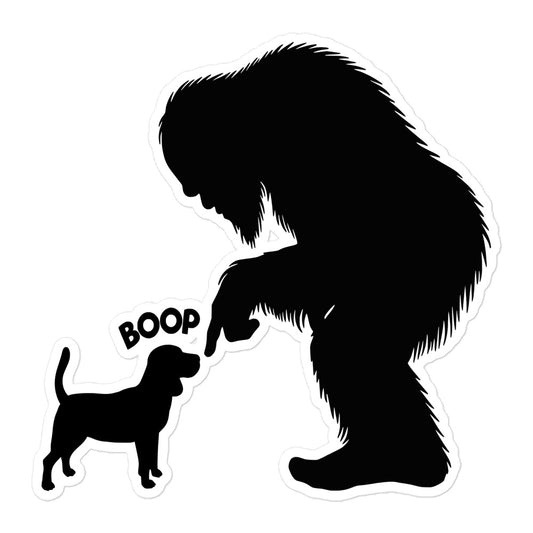 Bigfoot Beagle Boop Sticker - I Love Cryptids